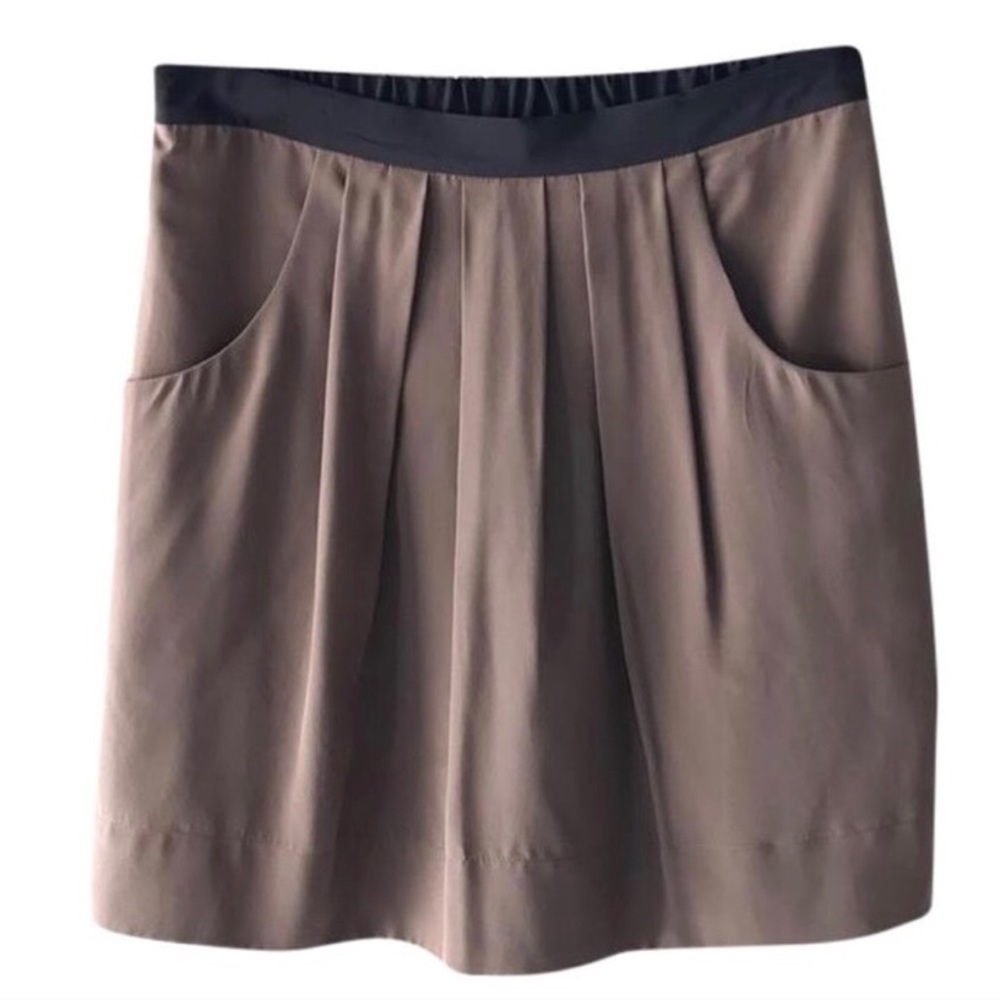 BCBG Olive Silk Draped Skirt